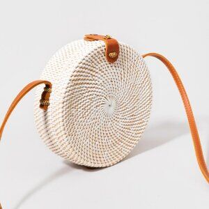Straw Studios Crossbody Round Handwoven Bag